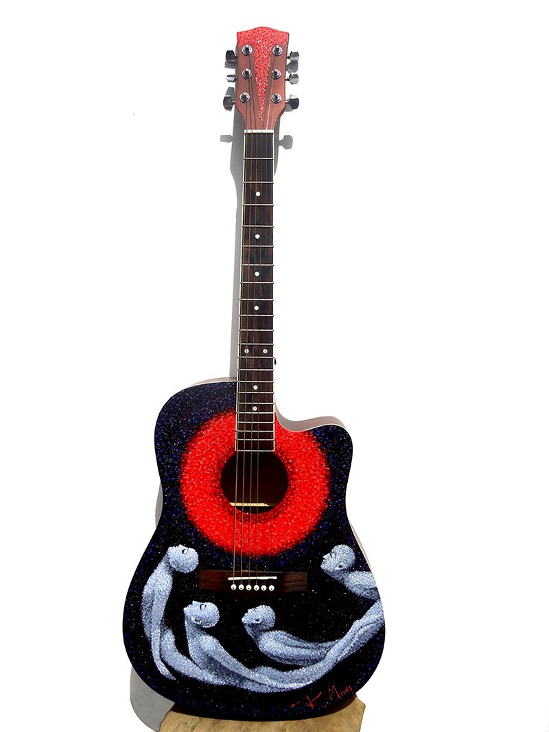 Kamar Alam-Untitled (Painted Guitars)