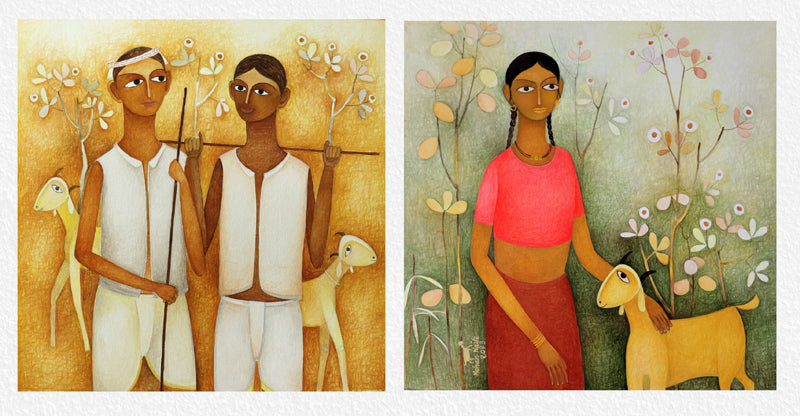 Mohan Naik-MONA-Scenes from my village I & II