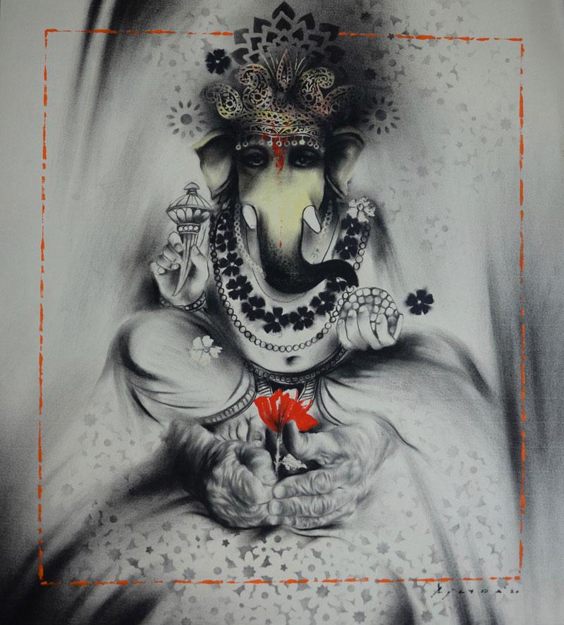 Ajay De-Mother Teresa with Ganesha