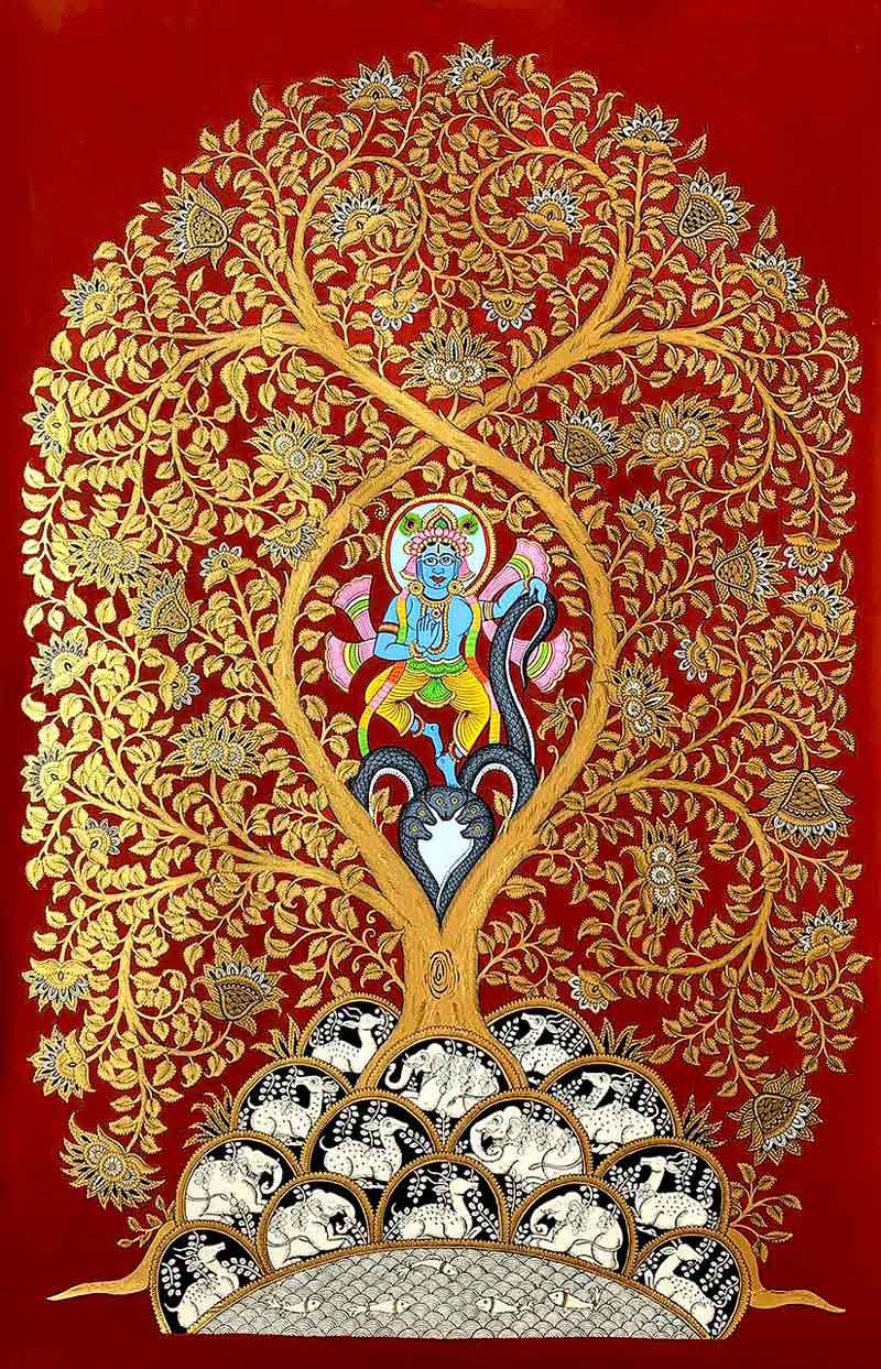Kalyan Joshi-Tree of Life with Krishna