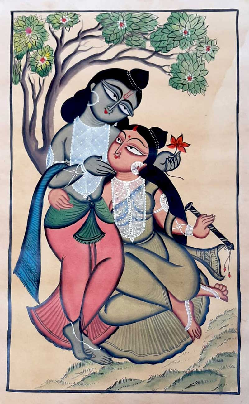 Radha and Krishna Drawing by Alexandra Bilbija - Pixels