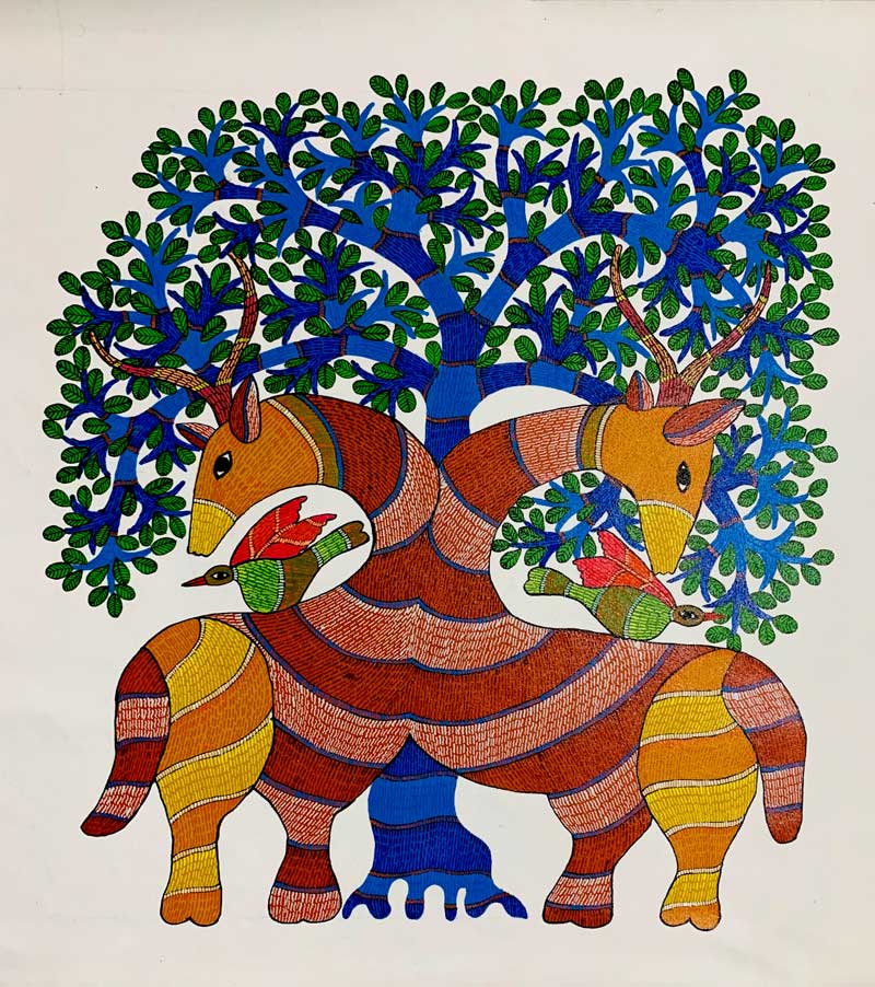 Saroj Shyam-Deer & Tree I