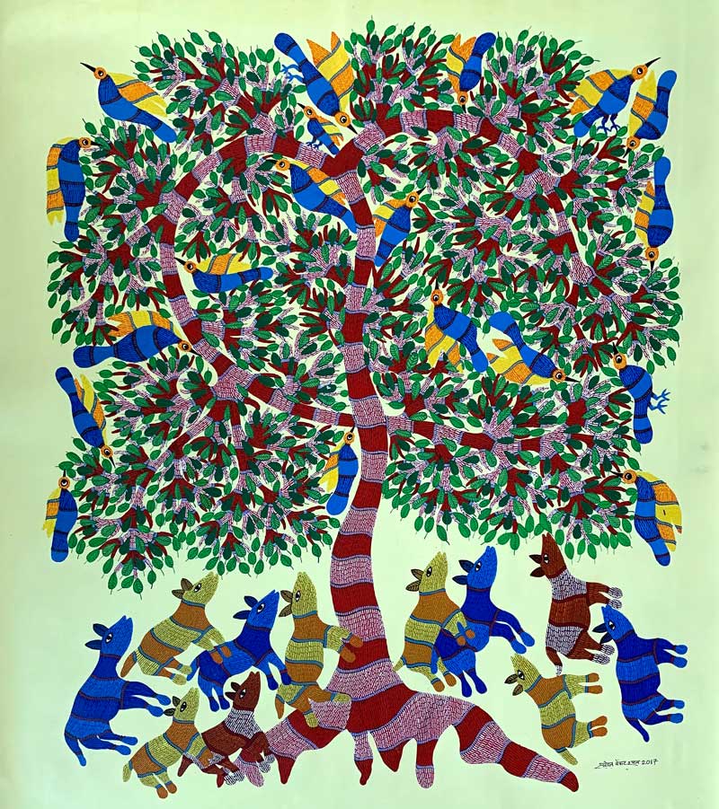 Saroj Shyam-Tree birds & wild dogs